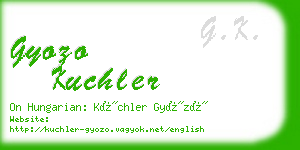 gyozo kuchler business card